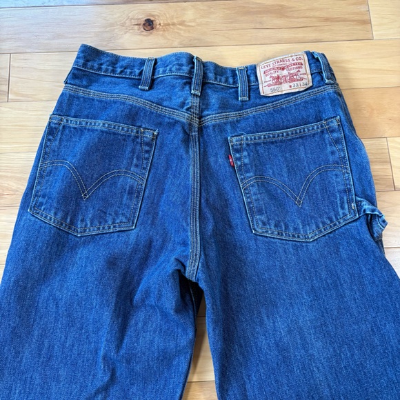 Levis 550 Utility Relaxed Jeans Mens Sz 33x34 Vintage Double Knee Denim Y2K - Picture 3 of 11